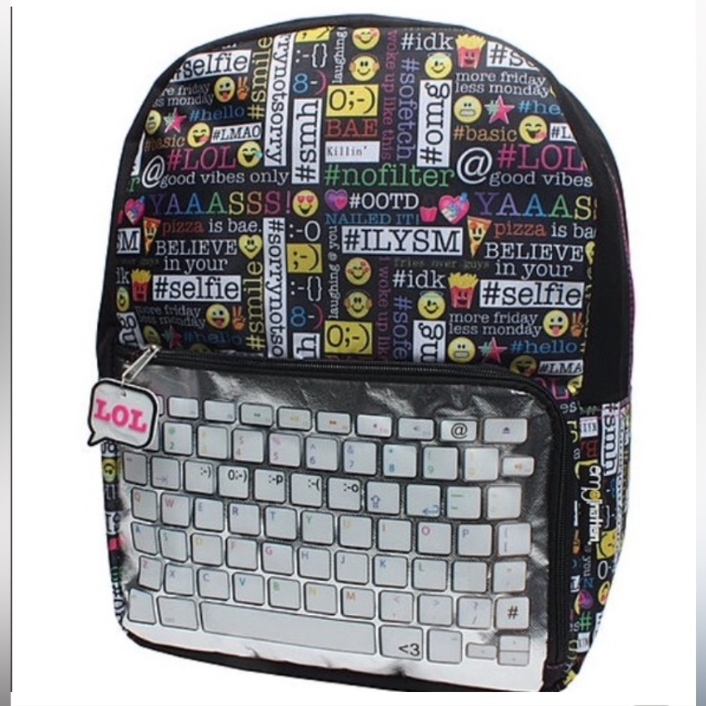 Emojination 16" Multicolor Backpack School bag